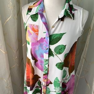 Calvin Klein Sleeveless Floral Dress